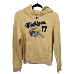 Campus crew womens medium blue yellow Michigan University Football hoodie